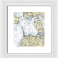 Noyack-new York Nautical Chart - Framed Print