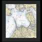 Noyack-new York Nautical Chart - Framed Print