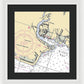 Oakdale-new York Nautical Chart - Framed Print