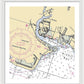 Oakdale-new York Nautical Chart - Framed Print