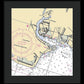 Oakdale-new York Nautical Chart - Framed Print