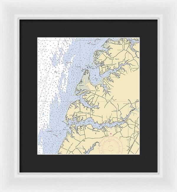 Occohannock Creek-virginia Nautical Chart - Framed Print