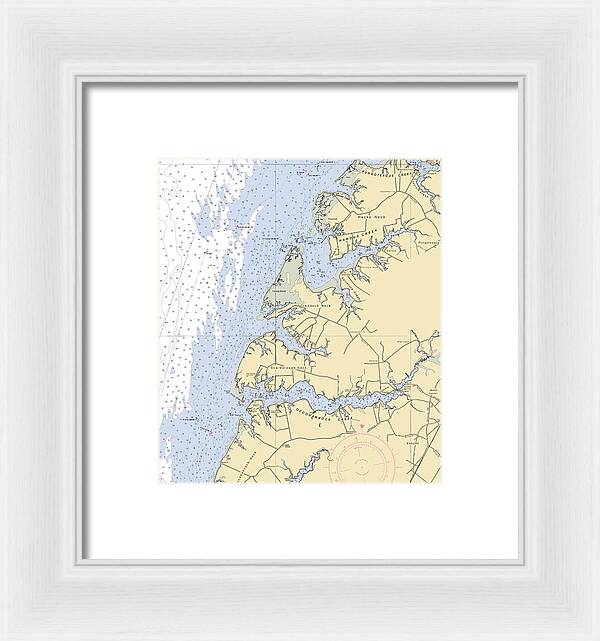 Occohannock Creek-virginia Nautical Chart - Framed Print