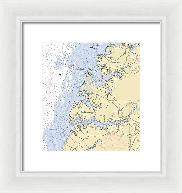 Occohannock Creek-virginia Nautical Chart - Framed Print
