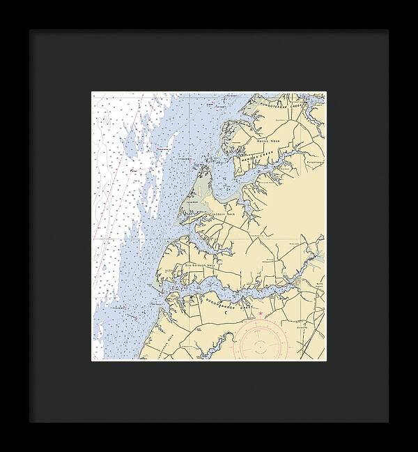 Occohannock Creek-virginia Nautical Chart - Framed Print