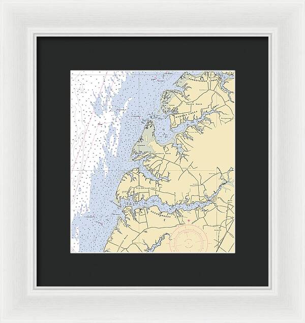 Occohannock Creek-virginia Nautical Chart - Framed Print