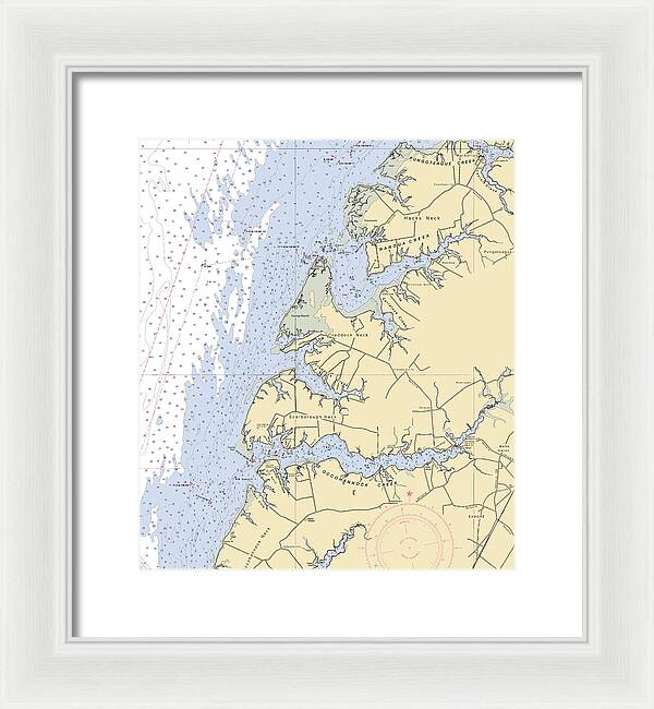 Occohannock Creek-virginia Nautical Chart - Framed Print