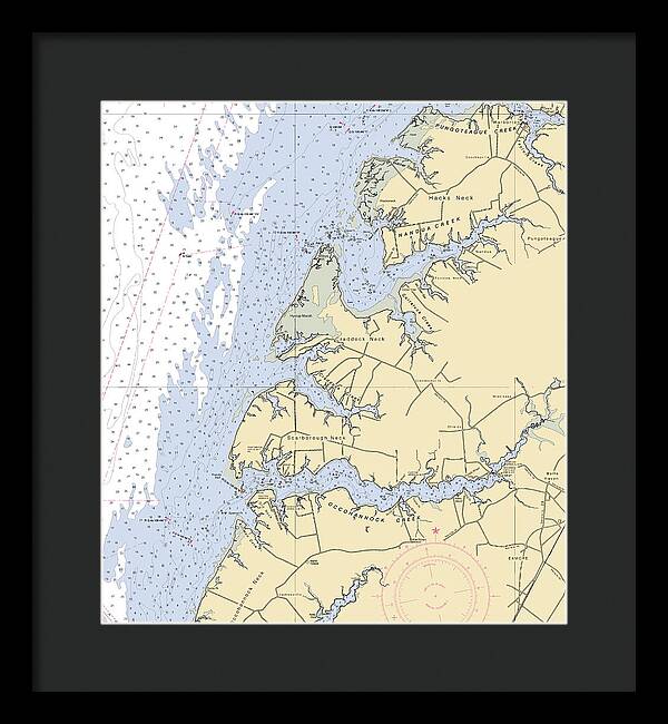Occohannock Creek-virginia Nautical Chart - Framed Print