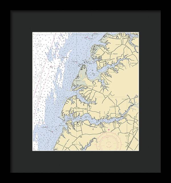 Occohannock Creek-virginia Nautical Chart - Framed Print