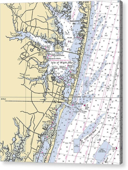 Ocean City -maryland Nautical Chart _v2 - Acrylic Print