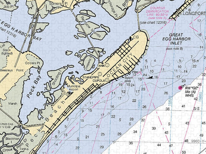Ocean City-new Jersey Nautical Chart - Puzzle