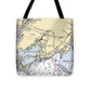 Old Greenwich-connecticut Nautical Chart - Tote Bag