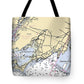 Old Greenwich-connecticut Nautical Chart - Tote Bag