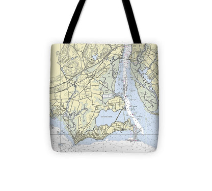 Old Saybrook Connecticut Nautical Chart - Tote Bag