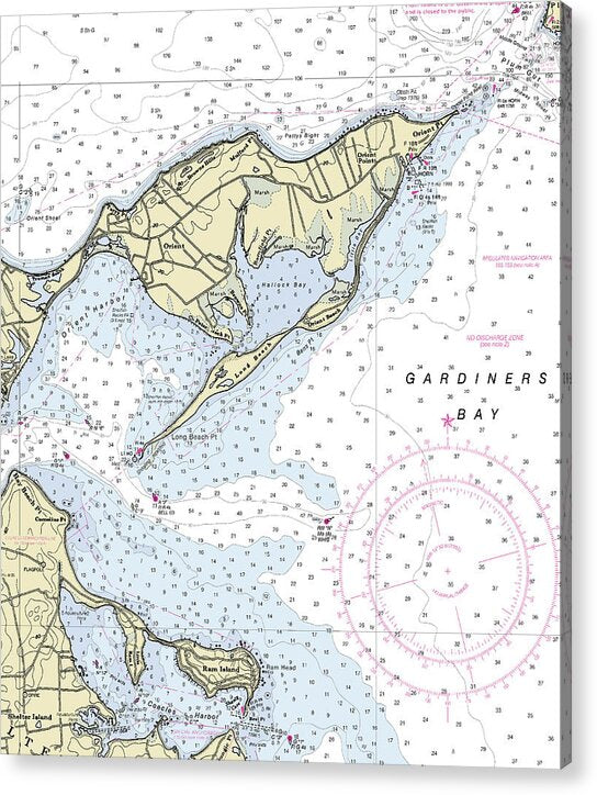 Orient Point New York Nautical Chart - Acrylic Print