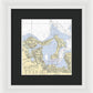 Oyster Bay-new York Nautical Chart - Framed Print
