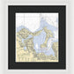 Oyster Bay-new York Nautical Chart - Framed Print