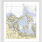 Oyster Bay-new York Nautical Chart - Framed Print