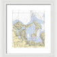 Oyster Bay-new York Nautical Chart - Framed Print