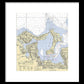 Oyster Bay-new York Nautical Chart - Framed Print