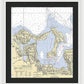 Oyster Bay-new York Nautical Chart - Framed Print