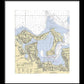 Oyster Bay-new York Nautical Chart - Framed Print