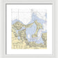 Oyster Bay-new York Nautical Chart - Framed Print