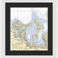 Oyster Bay-new York Nautical Chart - Framed Print