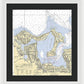 Oyster Bay-new York Nautical Chart - Framed Print