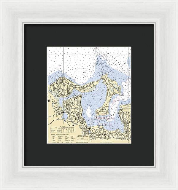Oyster Bay-new York Nautical Chart - Framed Print