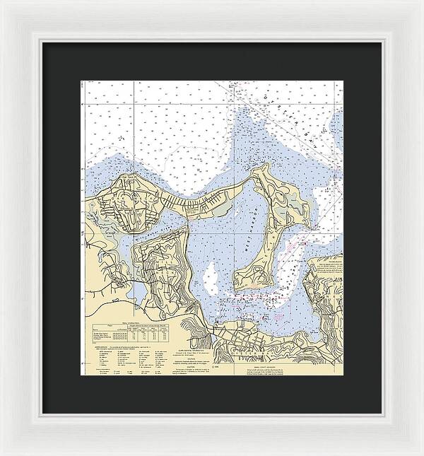 Oyster Bay-new York Nautical Chart - Framed Print