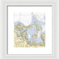 Oyster Bay-new York Nautical Chart - Framed Print