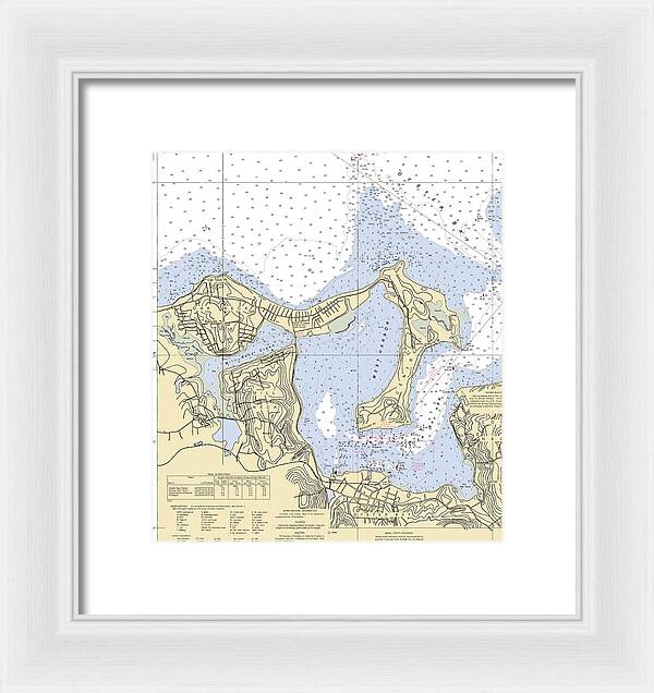 Oyster Bay-new York Nautical Chart - Framed Print