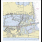 Padre Island and Flour Bluff Texas Nautical Chart - Framed Print