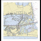 Padre Island and Flour Bluff Texas Nautical Chart - Framed Print