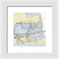 Padre Island and Flour Bluff Texas Nautical Chart - Framed Print