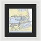 Padre Island and Flour Bluff Texas Nautical Chart - Framed Print