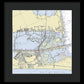 Padre Island and Flour Bluff Texas Nautical Chart - Framed Print