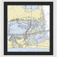 Padre Island and Flour Bluff Texas Nautical Chart - Framed Print