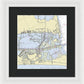 Padre Island and Flour Bluff Texas Nautical Chart - Framed Print