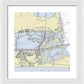 Padre Island and Flour Bluff Texas Nautical Chart - Framed Print