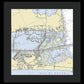 Padre Island and Flour Bluff Texas Nautical Chart - Framed Print