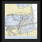 Padre Island and Flour Bluff Texas Nautical Chart - Framed Print