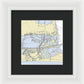 Padre Island and Flour Bluff Texas Nautical Chart - Framed Print