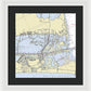 Padre Island and Flour Bluff Texas Nautical Chart - Framed Print