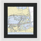 Padre Island and Flour Bluff Texas Nautical Chart - Framed Print