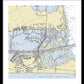 Padre Island and Flour Bluff Texas Nautical Chart - Framed Print