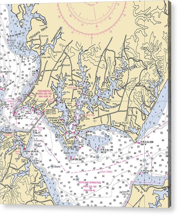 Patience-maryland Nautical Chart - Acrylic Print