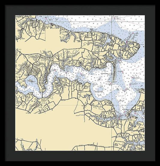 Piankatank River-virginia Nautical Chart - Framed Print