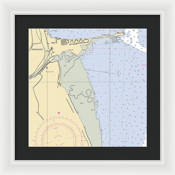 Piermont-new York Nautical Chart - Framed Print